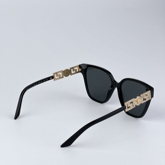 Versace VE4471B GB1/87 BRAND NEW Sunglasses Black Dark Grey Square Women main image 7